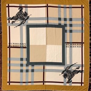 BURBERRY large size silk scarf